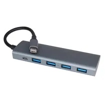 Hub Moxom MX-HB01 - 4 Portas - USB - 5 GB/s - Cinza