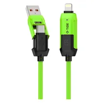 Cabo G-Tide Vida Colorida PC155-3 USB/USB-C/Lightning 1.5 Metros - Verde  Cabo G-Tide...