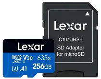 Memória Micro SDXC Uhs-I Lexar High-Performance 256GB