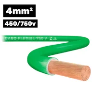 Cabo Flexsil 450/750V 1*4MM 100M Verde