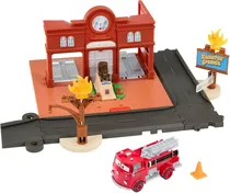 Red's Fire Station Playset Cars On The Road Mattel - HMD73