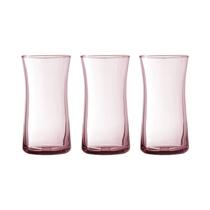 Set de Vasos Pasabahce Heybeli 420845 345ML Rosa 3 Piezas