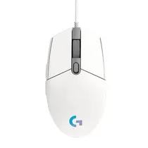 Logitech Mouse G203 Lightsync 910-005794 USB Blanco  Logitech Mo...