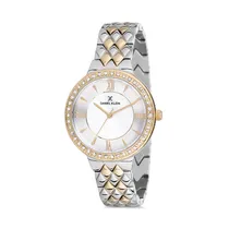 Relógio Analógico Feminino Daniel Klein Premium DK12081-6 - Prata e Dourado
