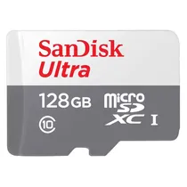 Cartao de Memoria Micro SD Sandisk Ultra 128GB 100MBS C10 - SDSQUNR-128G-GN3TA
