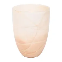 Vaso Cilíndrico Ondulado Em Vidro Soprado