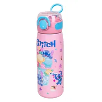Garrafa Térmica com Bico e Design Stitch 350ML - Rosa