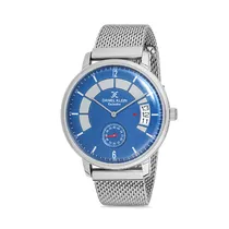 Relógio Analógico Masculino Daniel Klein Exclusive DK12143-4 - Prata e Azul