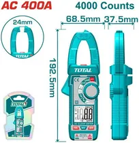 Pinça Amperimétrica Digita Ac 400A - Total TMT762001