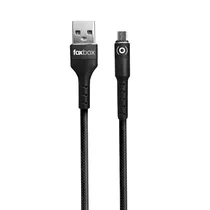 Cabo Foxbox Round USB-A A Micro-USB 20W/1M - Preto