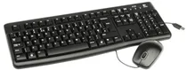 Teclado e Mouse com Fio Logitech MK120 USB - Preto (Espanhol - Português)