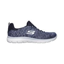 Tenis Skechers Feminino Summits - Quick Getaway Azul/Roxo 12983NVLB