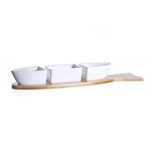 JG de Cerâmica para Sushi com Base de Bambu