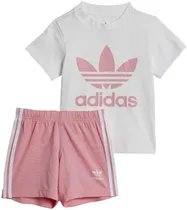 Conjunto Infantil Adidas Short Tee Set HK7480 Feminina