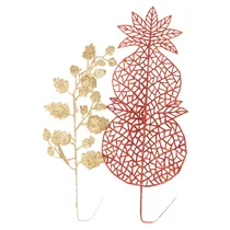 Planta Natal Artificial Verm/Dourada Brilho 40X14CM