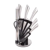 Conjunto de Facas de 8 Peças com Suporte Giratório