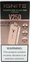 Vape Descartável Ignite V250 Pineapple Kiwi Dragon Fruit 25000 Puffs Rose