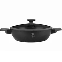 Wok Berlinger Haus com Tampa Antiaderente Preto 28CM