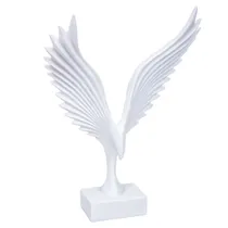 Estátua de Pássaro Em Resina 33 CM Branca