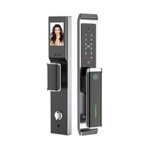 Fechadura Digital 3S01 com Bluetooth, Biometria, Camera, Cartao, Codigo Numerico, Chave e App - Ttlock - Cor Preto