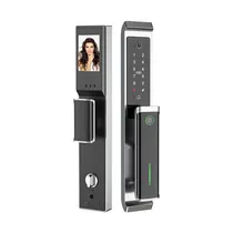 Fechadura Digital 3S01 com Bluetooth, Biometria, Câmera, Cartão, Código Numérico, Chave e App - Ttlock - Cor Preto