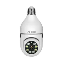 Camera de Segurança Panorâmica Lâmpada Inteligente Smart Keen R1-20X / 3.6MM / 360º / 3MP / App Icsee - Branco