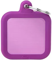 Medalha de Identificação Myfamily Hushtag Quadrado HTA03PURPLE - Lilas