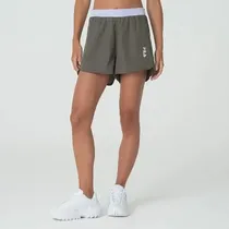 Short Femenino Casual Fila Moda Color Block Letter
