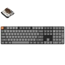 Teclado Gamer Mecânico Keychron K5 Max RGB Sem Fio Switch Brown - Cinza (Inglês)