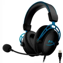 Fone Gamer Hyperx Cloud Alpha s, Xbox One, PS4, PC, USB, Drivers 50MM Dupla Câmara, Som 7.1, HX-Hscas-BL/WW, Preto e Azul