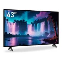 Smart TV LED Smartfy STV43B / 43" / HD / HDMI / USB / 2 Controles / Android 14 - Preto