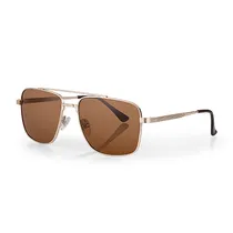 Oculos de Sol Masculino Daniel Klein DK3258-3 / Estilo Aviador - Marrom/Dourado