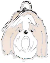 Medalha de Identificação Myfamily Friends Cão Shih Tzu MF16NGREY - White/Gold