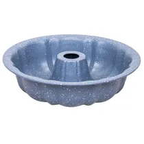 Forma para Bolo com Furo Antiaderente - Granito Cinza