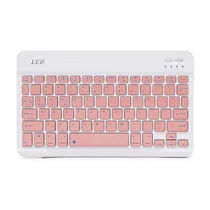Mini Teclado Magnético Luo LU-BT029 Slim Bluetooth Keyboard 10" - Rosa