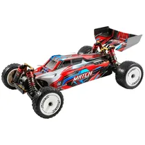 Automodelo Carro Elétrico Wltoys 104001 - Escala 1/14 - 45KM/H - Recarregável - com Controle - Vermelho