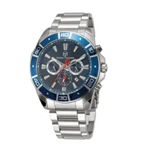 Relógio Analógico Masculino Sergio Tacchini Archivio ST.1.10024-2 Pulseira de Aço Inoxidável - Prata e Azul