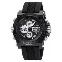 Relógio Masculino Digital e Analogico Skmei 2065 BKWT Preto Branco