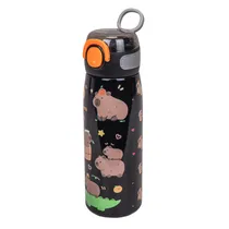 Garrafa Térmica Infantil Capibara 600 ML Preto