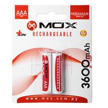 Pilha Mox MOB2AAA36 AAA 3600MAH/2 Unidades - Recarregavel