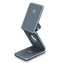 Carregador Wireless 4LIFE AK09 Magnetico / 3 Em 1 / 15W - Cinza