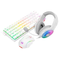 Kit Gamer Redragon S129W - 3 Em 1 - RGB - Branco
