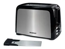 Peabody Tostador PE-T1305 750W/ 7TEMP/ 2PANES/ 220V Plata/ Negro