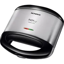 Sanduicheira Mondial s-07 Inox Grill Premium 800 W - Preto/Prata