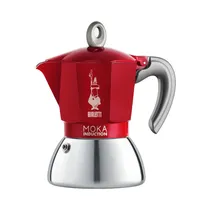 Cafetera Bialetti Moka Induction 6944 4 Tazas 150ML Rojo