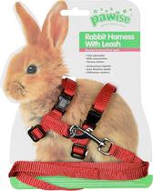 Correia de Peito para Coelhos Vermelho - Pawise Rabbit Harness With Leash 39088