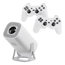 Game Projetor S40 Max Consola Game / Gamepad / com 2 Controles / 4K / 3D Games / Wifi / Android 11 - Branco