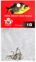 Anzol Top Fishing Chinu Encastoado Rigido 10 com 10 Pçs