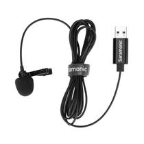 Microfone de Lapela Saramonic USB SR-ULM10 para Windows e Mac 2 Metros - Preto