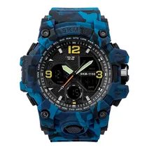 Relógio Masculino Analógico-Digital Skmei 1155B Azul Camuflado